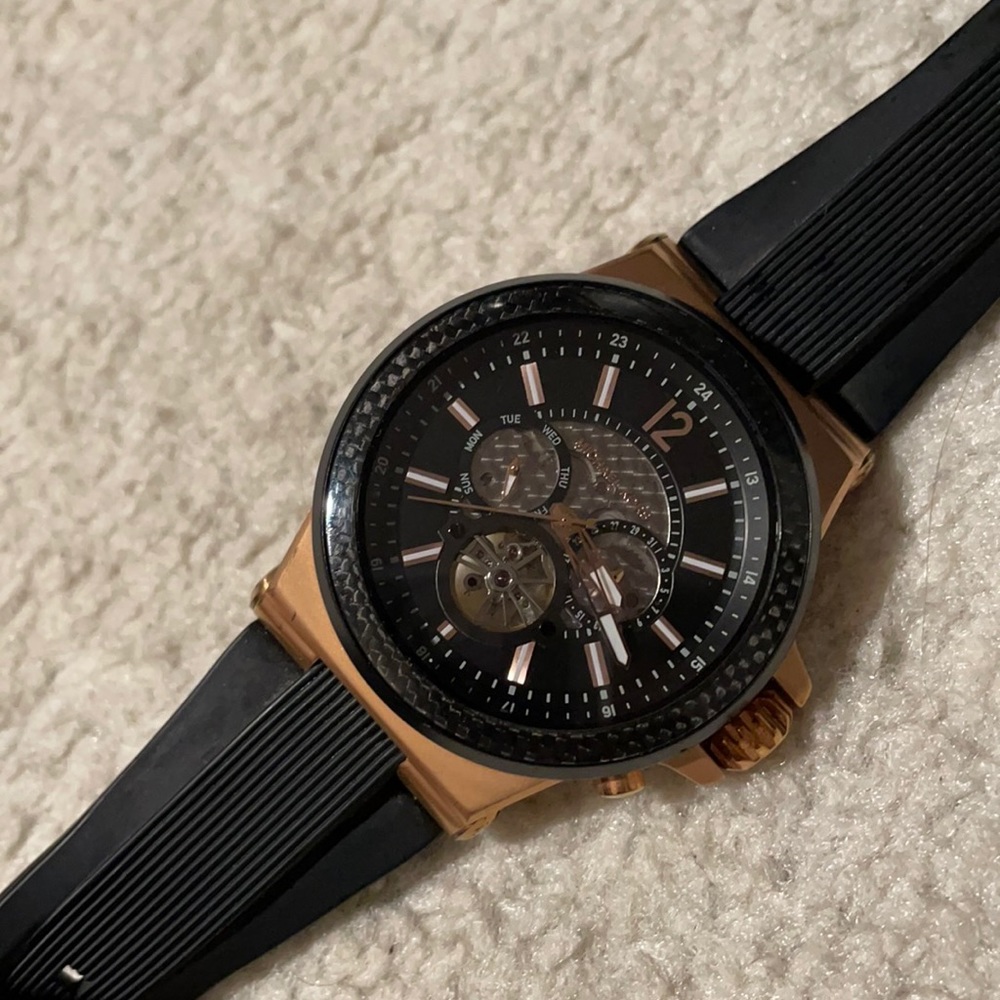 Michael Kors Dylan Rose Gold Carbon Fiber Watch